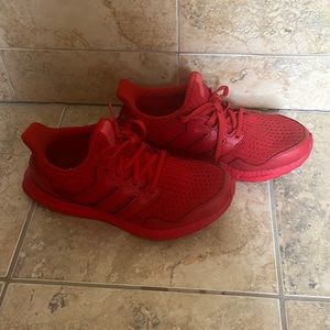 Red monochrome adidas boost dna